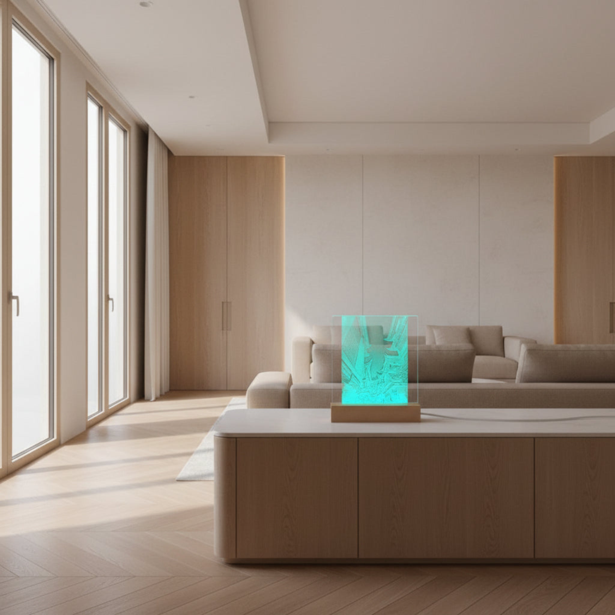 Personalisierte LED-Acrylleuchte mit Fotogravur