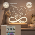 ❤️ Personalisierte LED-Acrylleuchte „Hand in Hand“