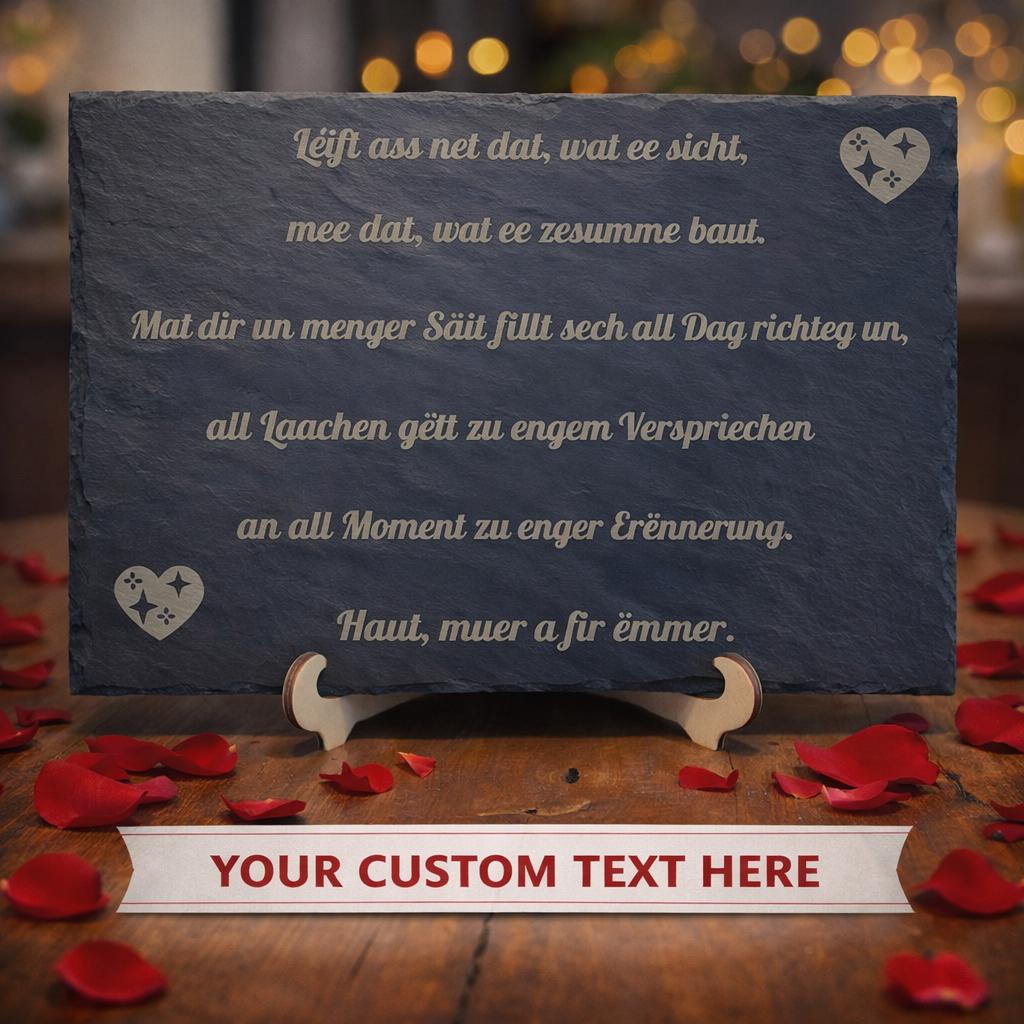 ❤️ Personalisierte Schieferplatte – Ein Geschenk mit Bedeutung